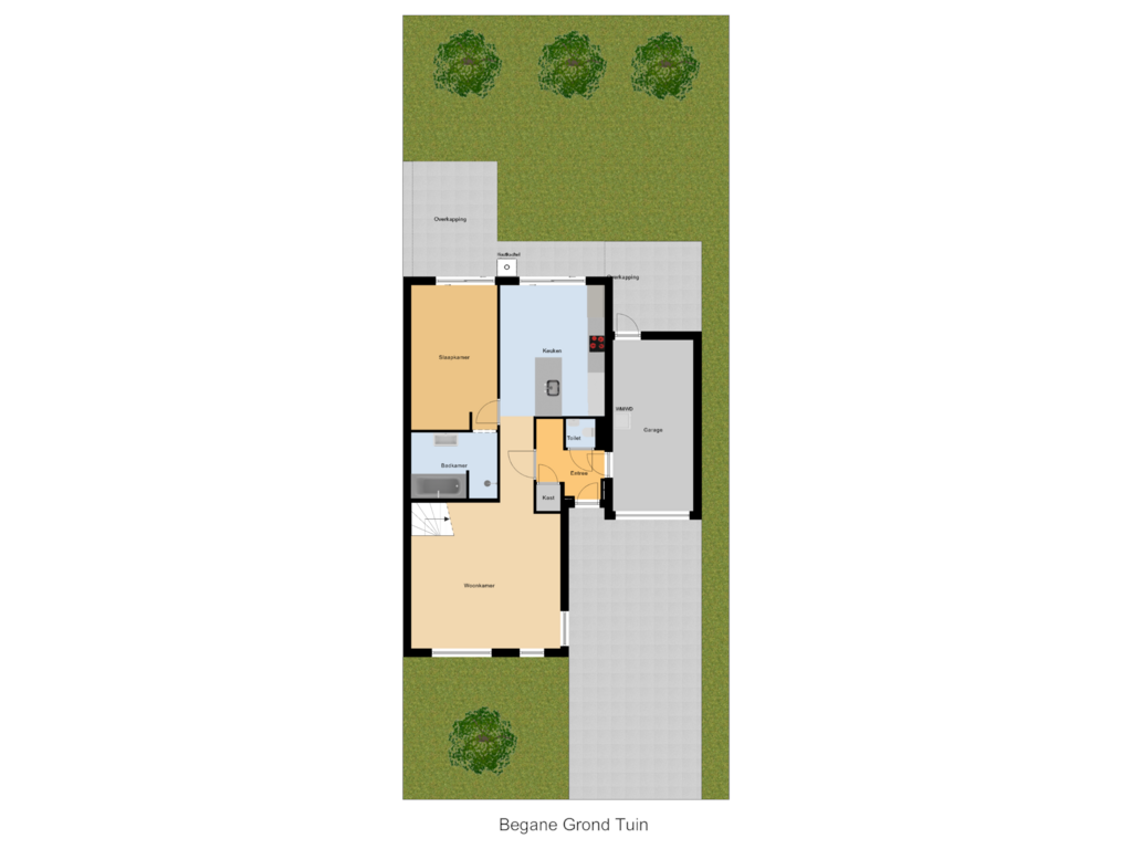 Bekijk plattegrond van Begane Grond Tuin van De Ontmoeting 46