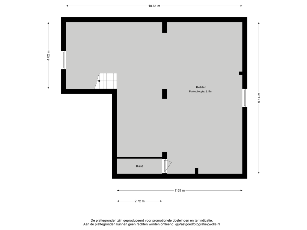 Bekijk plattegrond van Kelder 1 van Fazantstraat 46