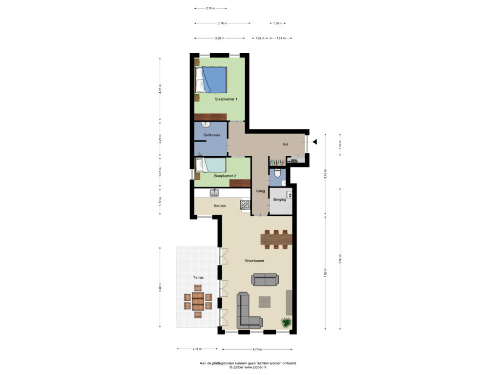 View floorplan of Appartement of Korenstraat 22-A