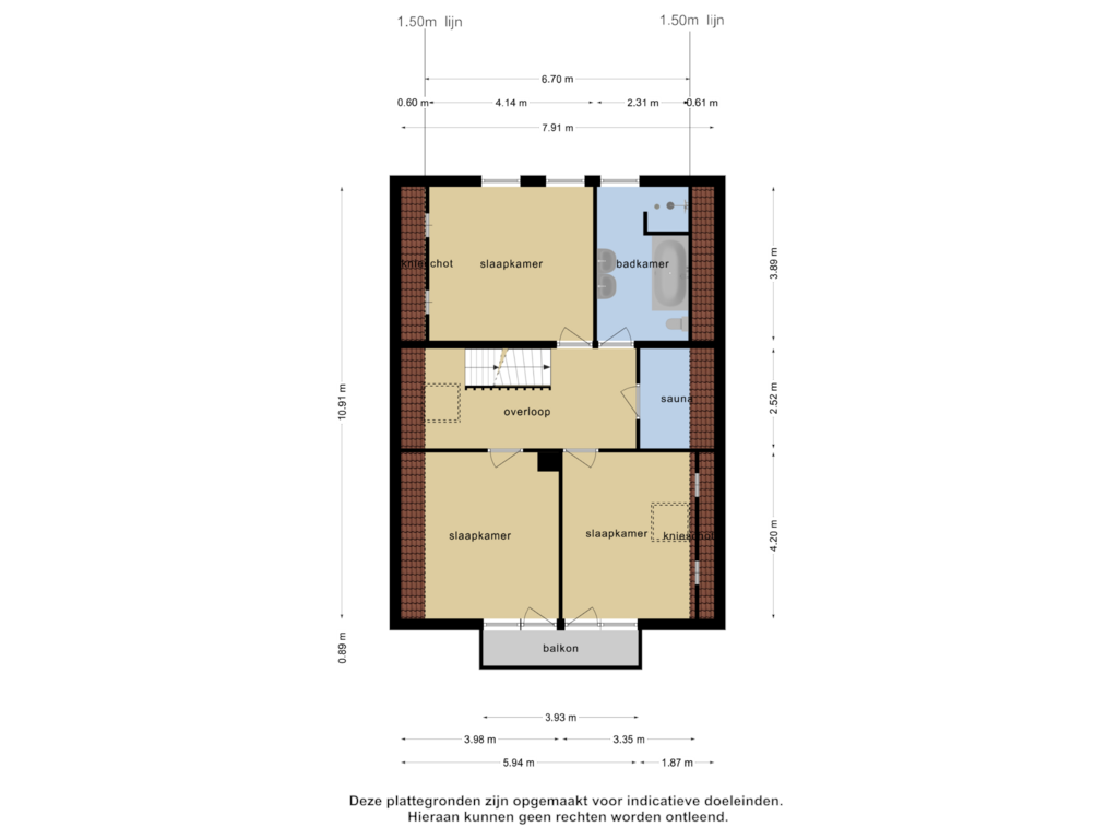 View floorplan of 1e verdieping of Stavorenstraat 11