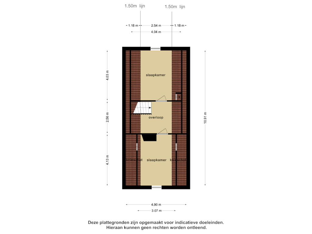 View floorplan of 2e verdieping of Stavorenstraat 11