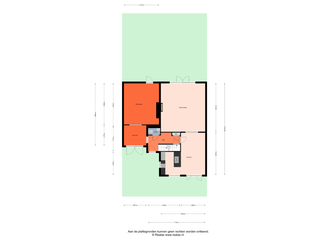 View floorplan of Begane grond Tuin of Tabakskamp 32