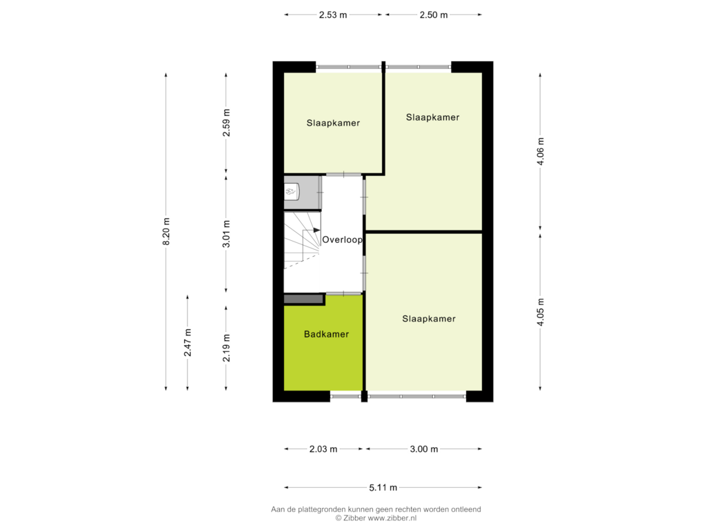 Bekijk plattegrond van Eerste verdieping van Medler 19