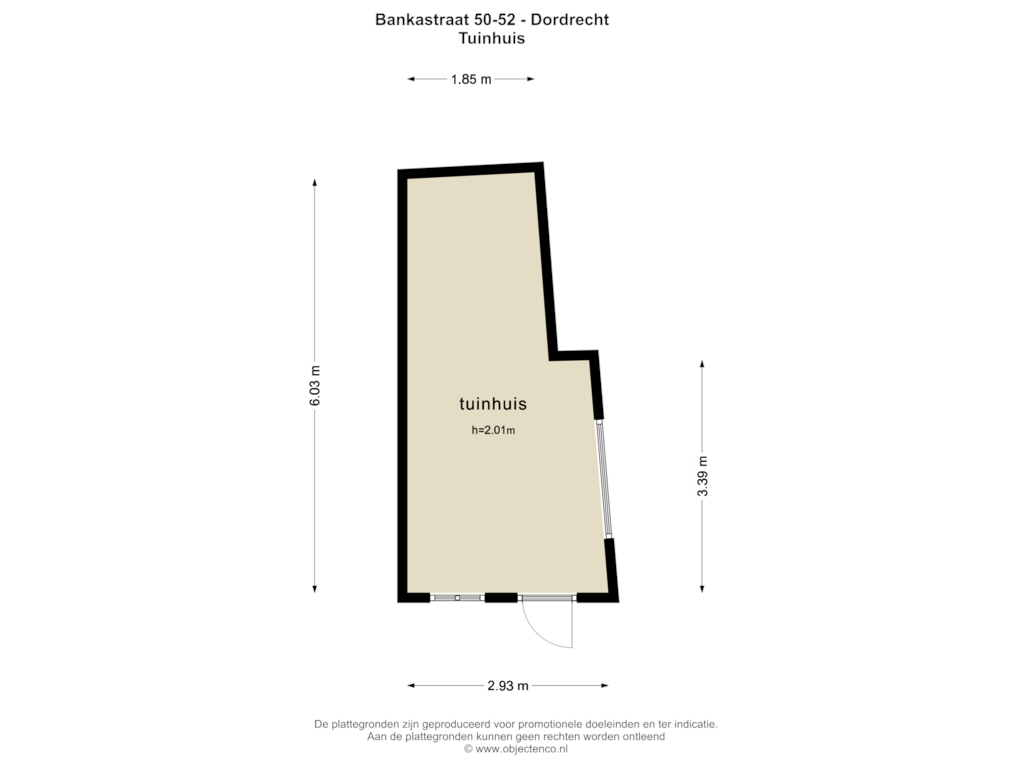 Bekijk plattegrond van Tuinhuis van Bankastraat 50