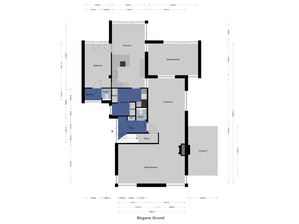 Bekijk plattegrond van Begane Grond van Rulselaan 8