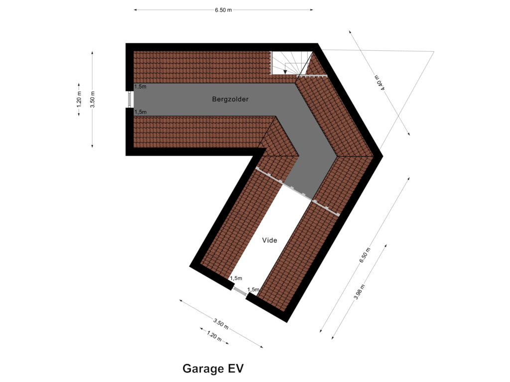 Bekijk plattegrond van Garage EV van Rulselaan 8