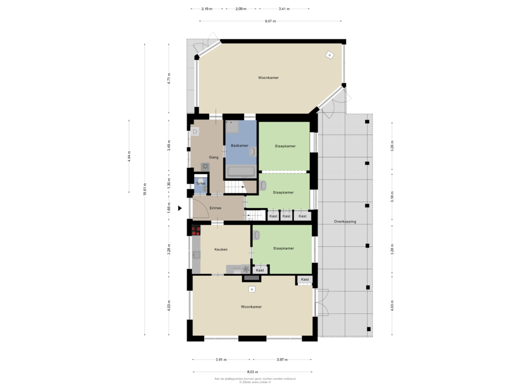 Bekijk plattegrond van Begane Grond van Bosschebaan 2