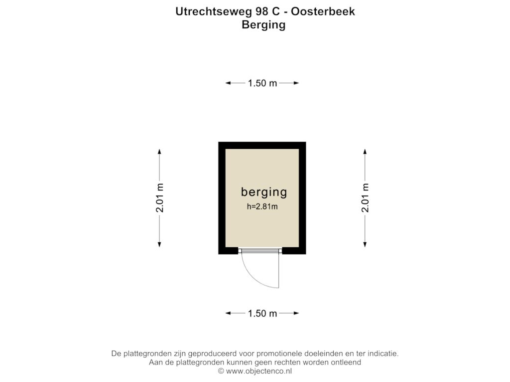 Bekijk plattegrond van BERGING van Utrechtseweg 98-C