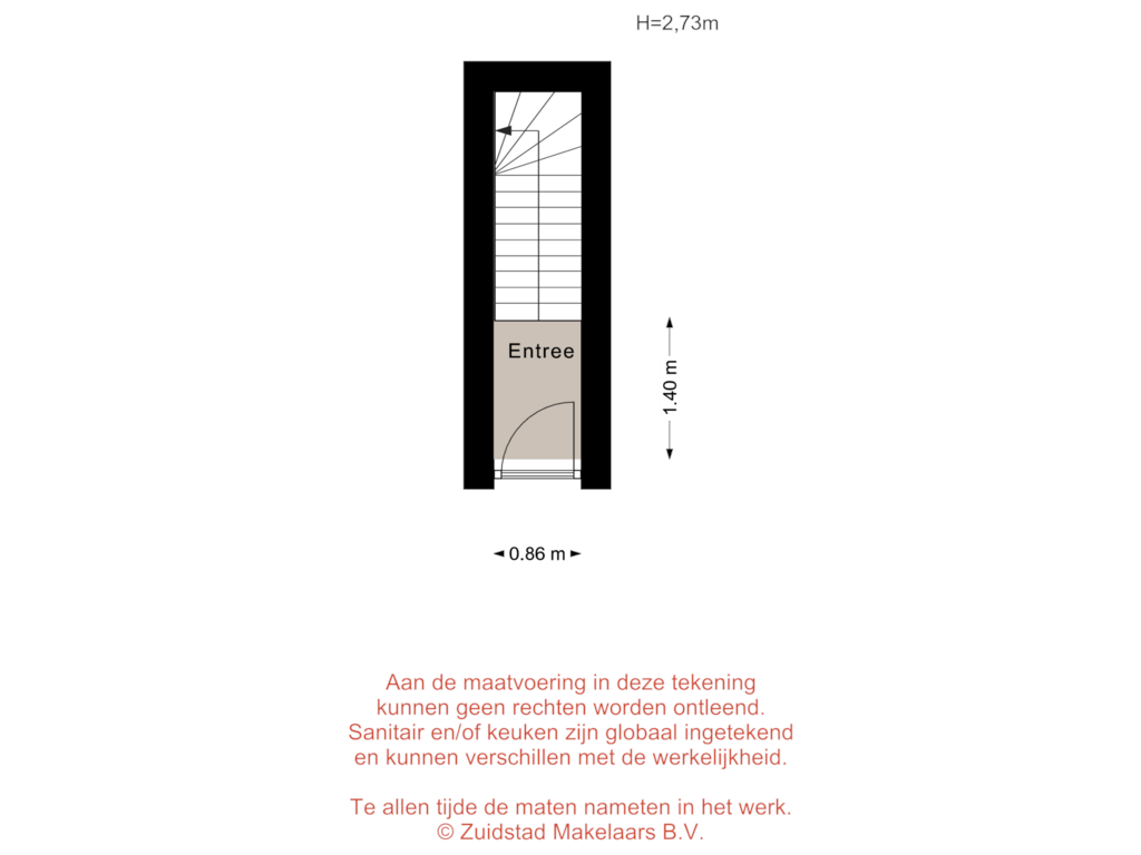 Bekijk plattegrond van Flakkeesestraat 43-A - Entree van Flakkeesestraat 43-A