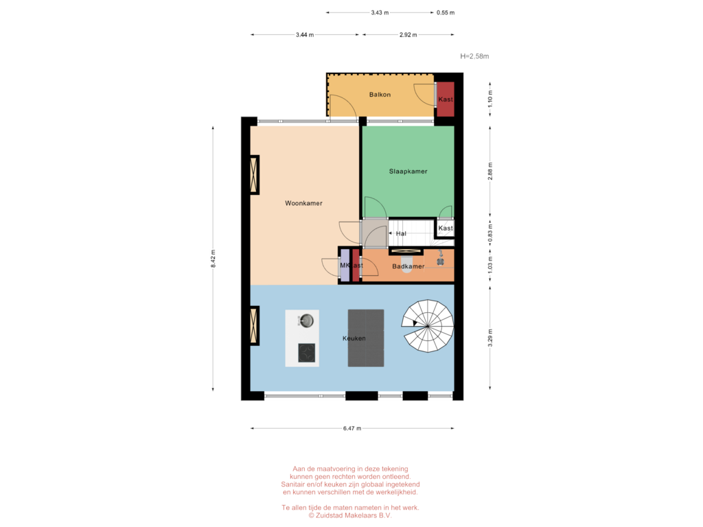 Bekijk plattegrond van Flakkeesestraat 43-A - 2e verdieping van Flakkeesestraat 43-A