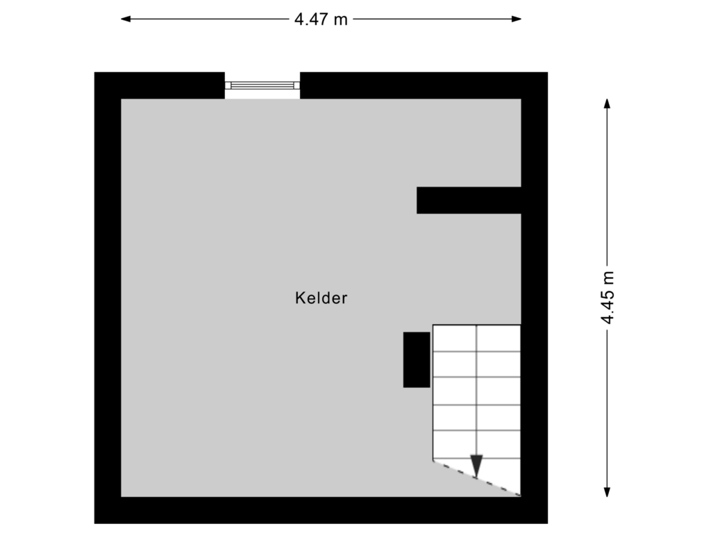 View floorplan of Kelder of Churchillweg 18