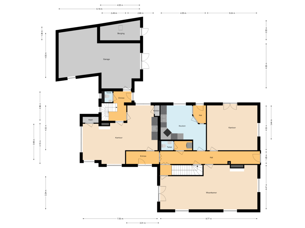 View floorplan of Begane grond of Churchillweg 18