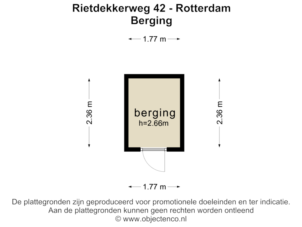 Bekijk plattegrond van BERGING van Rietdekkerweg 42