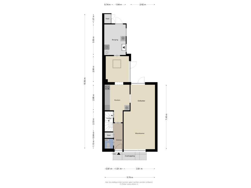 Bekijk plattegrond van Begane Grond van Robijnstraat 35