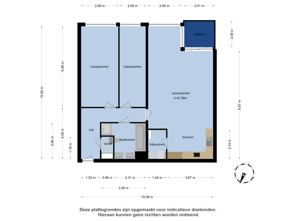 View floorplan of Appartement of Céramiquelaan 5