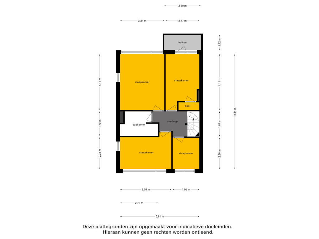 Bekijk plattegrond van Eerste Verdieping van Bergse Linker Rottekade 288