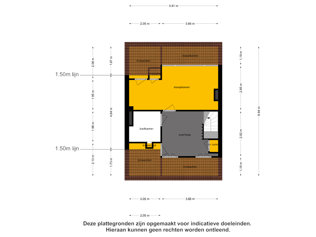 Bekijk plattegrond van Tweede Verdieping van Bergse Linker Rottekade 288