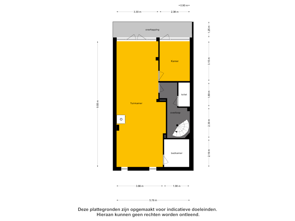 Bekijk plattegrond van Souterrain van Bergse Linker Rottekade 288