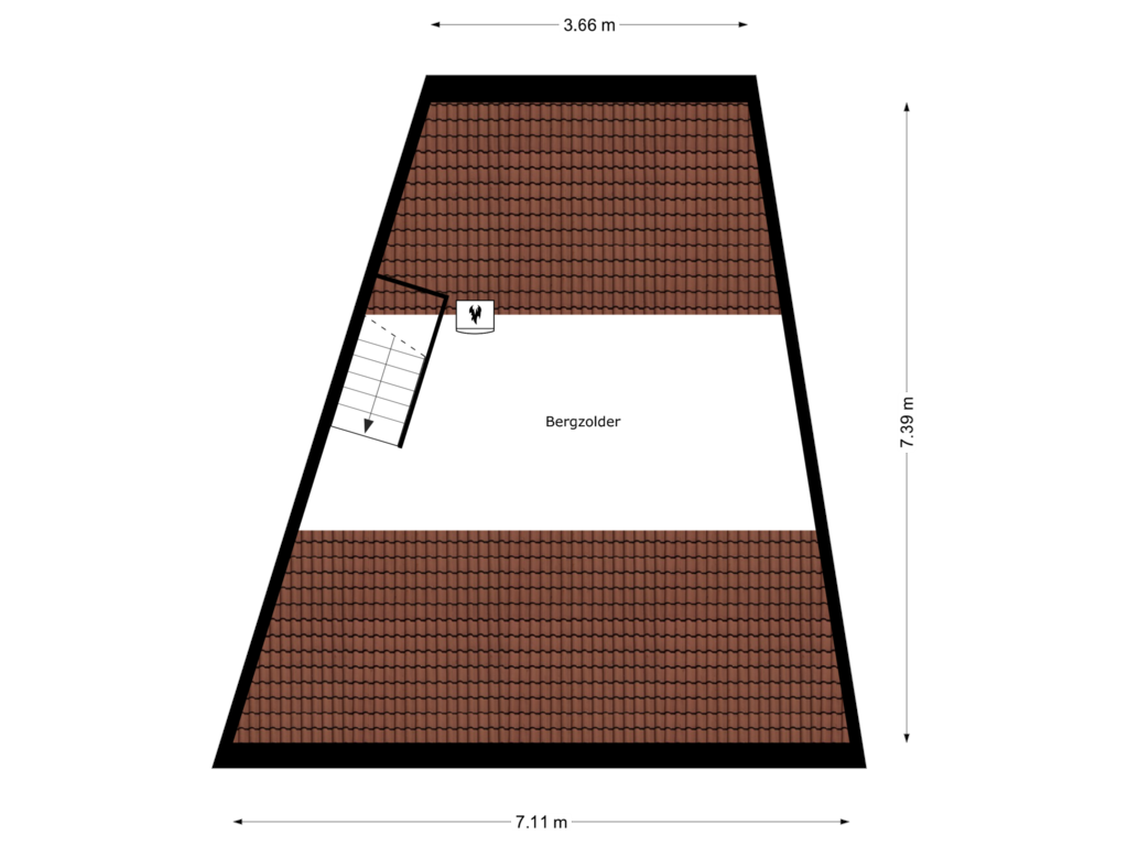 Bekijk plattegrond van 2e Verdieping van Sint Bavostraat 61