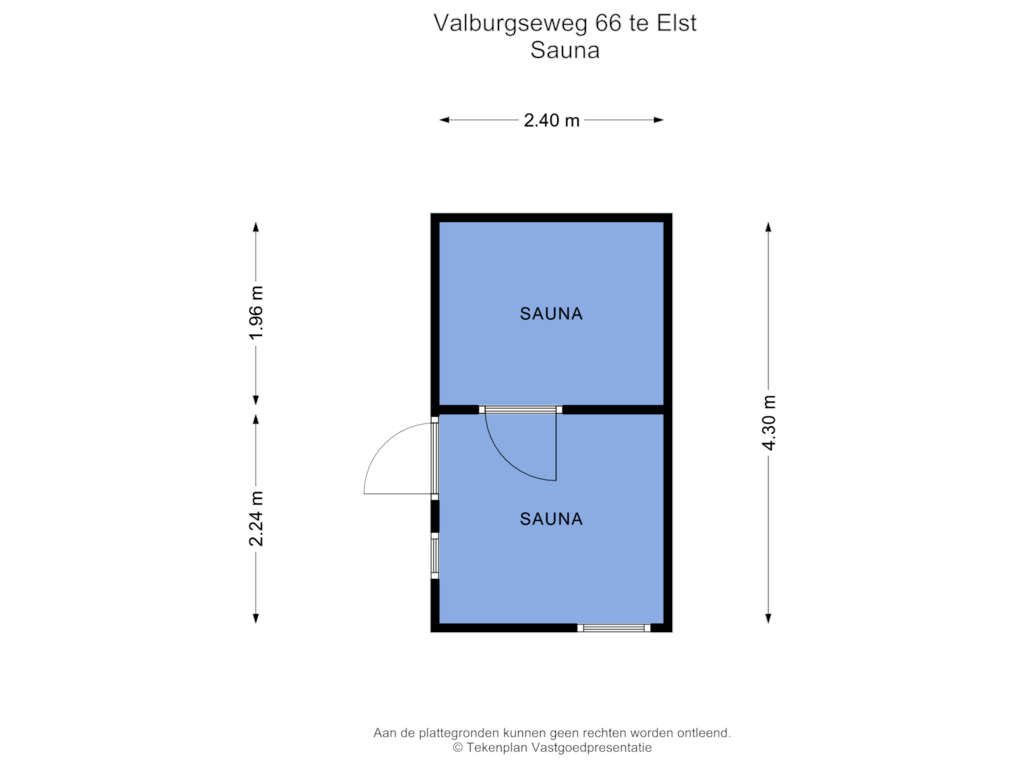 Bekijk plattegrond van Sauna van Valburgseweg 66