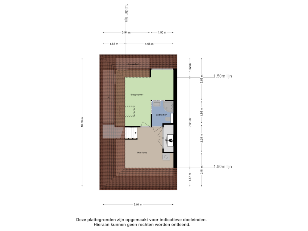 View floorplan of Tweede Verdieping of Marjoleinlaan 5