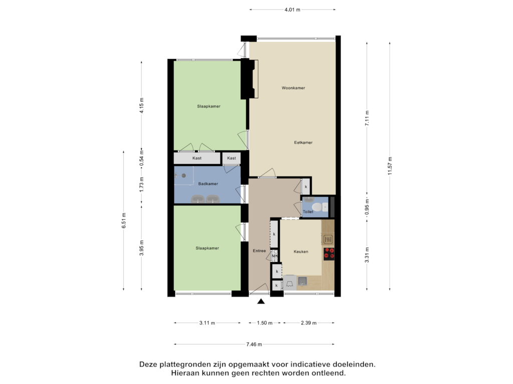 Bekijk plattegrond van Appartement van Utrechtsestraat 55-15