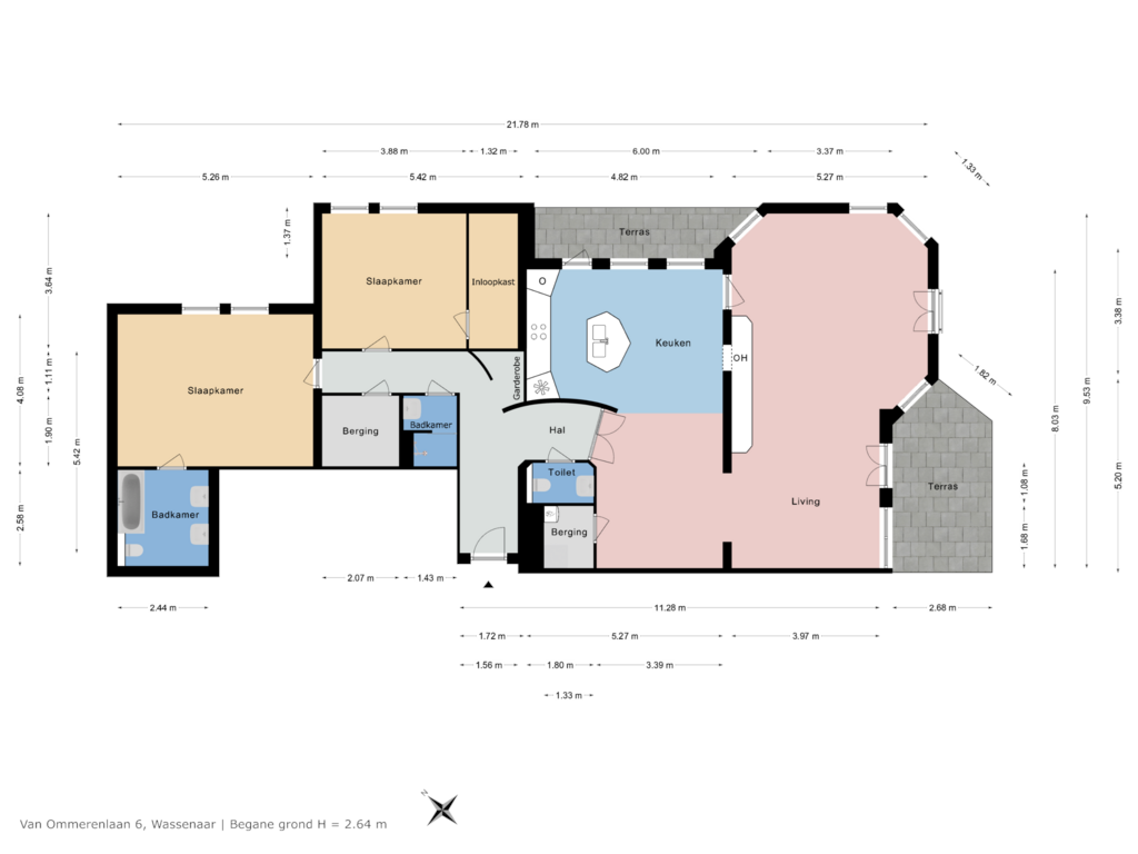 Bekijk plattegrond van Begane grond van Van Ommerenlaan 6