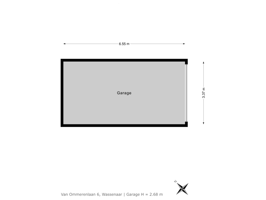 Bekijk plattegrond van Garage van Van Ommerenlaan 6