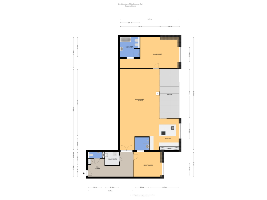 Bekijk plattegrond van Begane Grond van De Meerberg 73