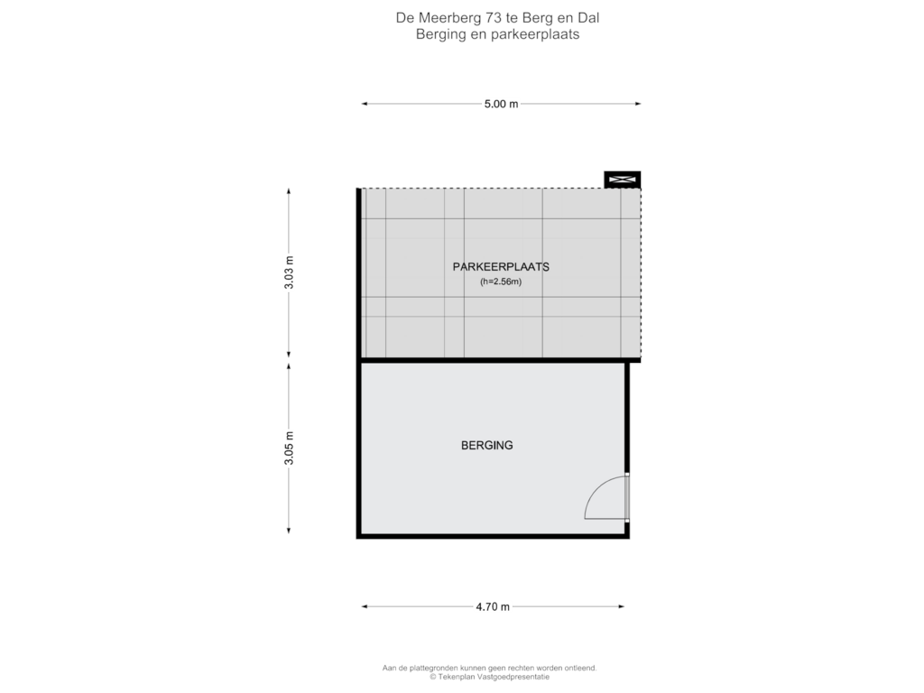 Bekijk plattegrond van Berging en parkeerplaats van De Meerberg 73