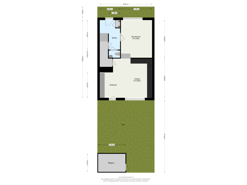 Bekijk plattegrond van Begane Grond tuin van Laan op Zuid 1297