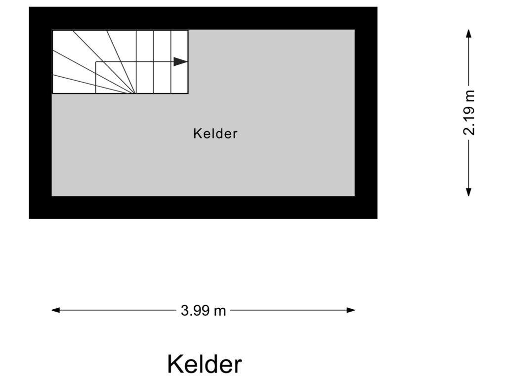 View floorplan of Kelder of Van der Waalslaan 1