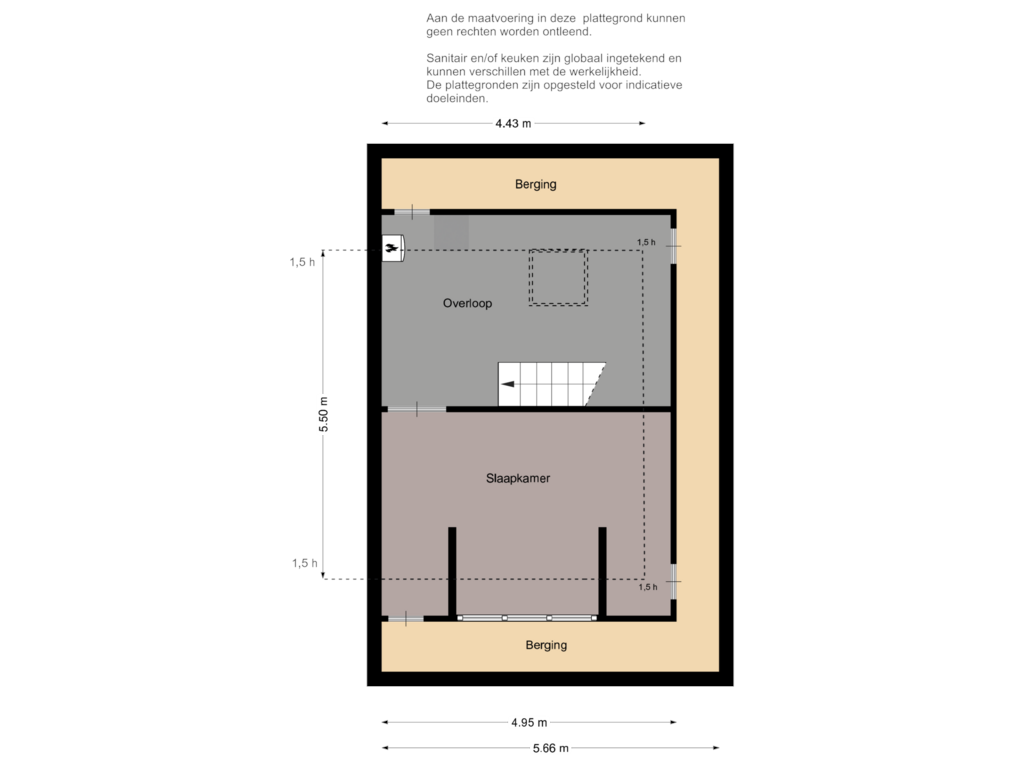 Bekijk plattegrond van Tweede etage van Alexiastraat 5