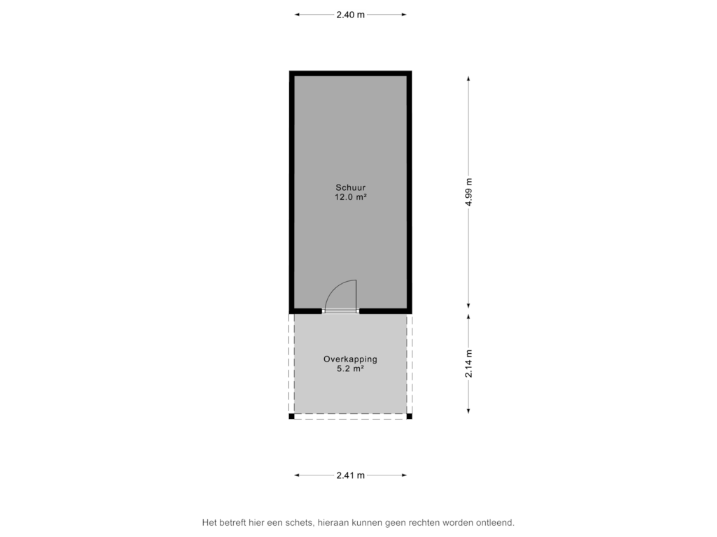 View floorplan of Schuur of Dr. Oortwijn Botjeslaan 98