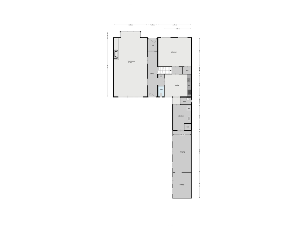 Bekijk plattegrond van begane grond van Dorpstraat 67