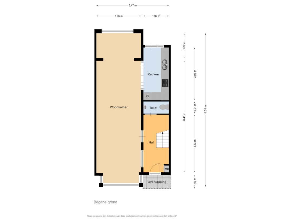 View floorplan of Begane grond of IJmuiderstraatweg 172