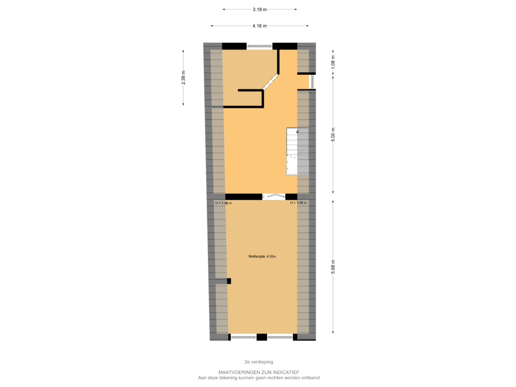 Bekijk plattegrond van 2e verdieping van Taankade 104