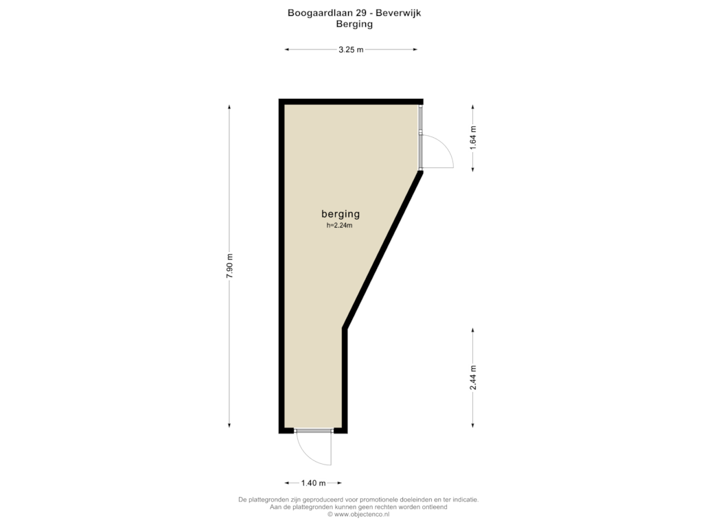 View floorplan of BERGING of Boogaardlaan 29