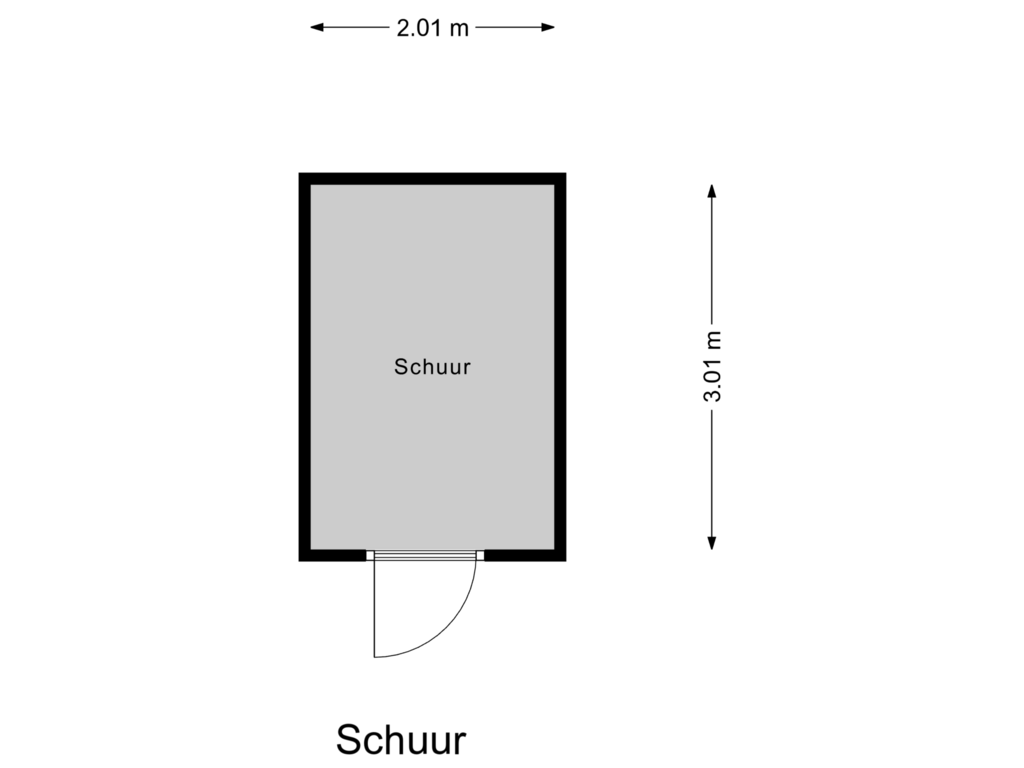 Bekijk plattegrond van Schuur van Hofpoldersingel 55