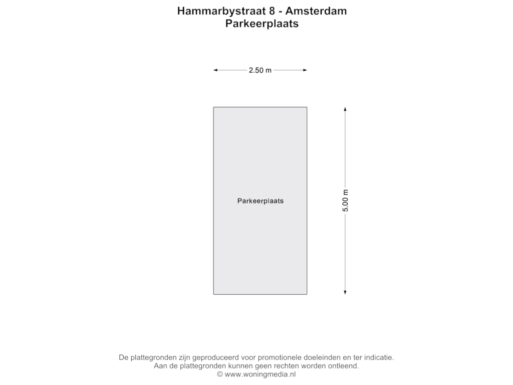 Bekijk plattegrond van Parkeerplaats van Hammarbystraat 8