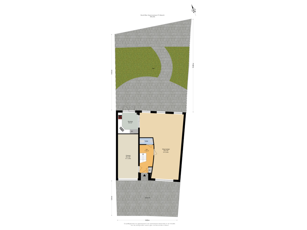 Bekijk plattegrond van Situatie van David Ben Goerionstraat 27