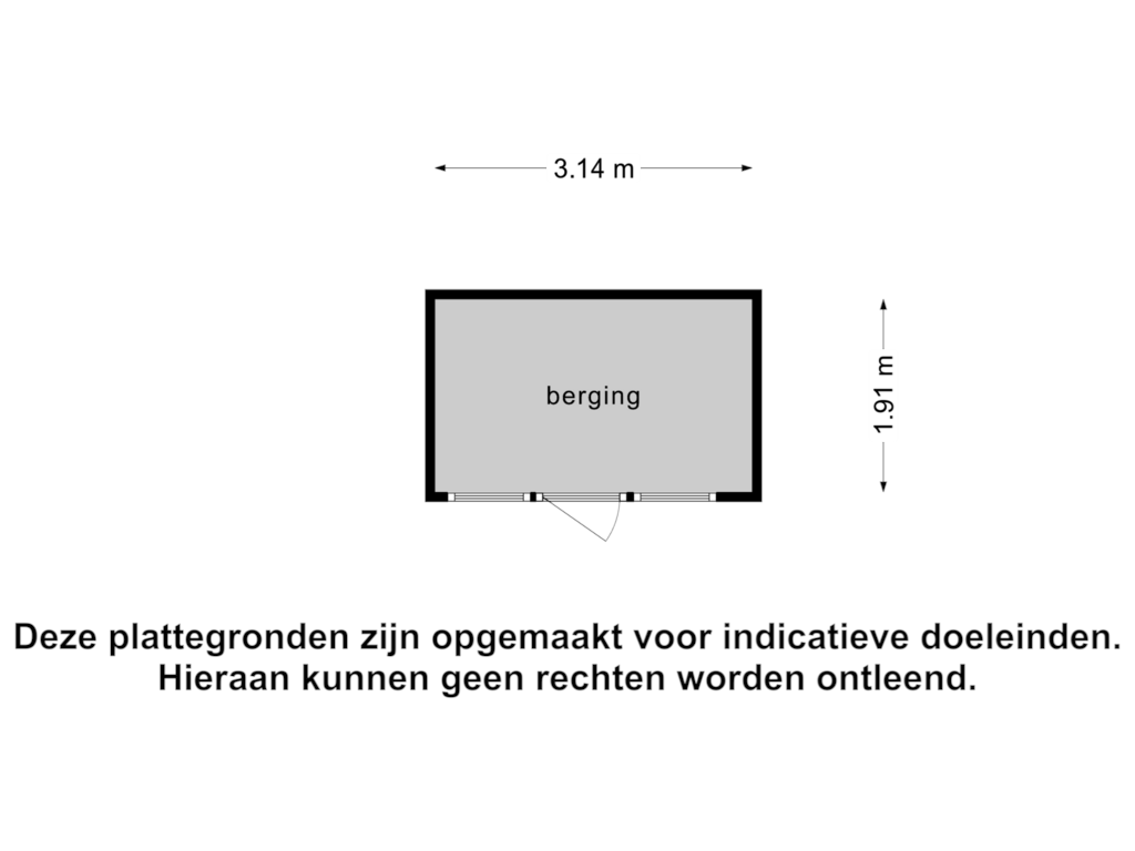 View floorplan of Berging of Jonge Arnoldusstraat 48