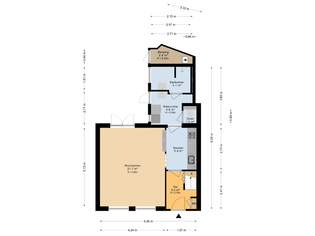 Bekijk plattegrond van Begane Grond van Dr Jelle Bangastraat 26