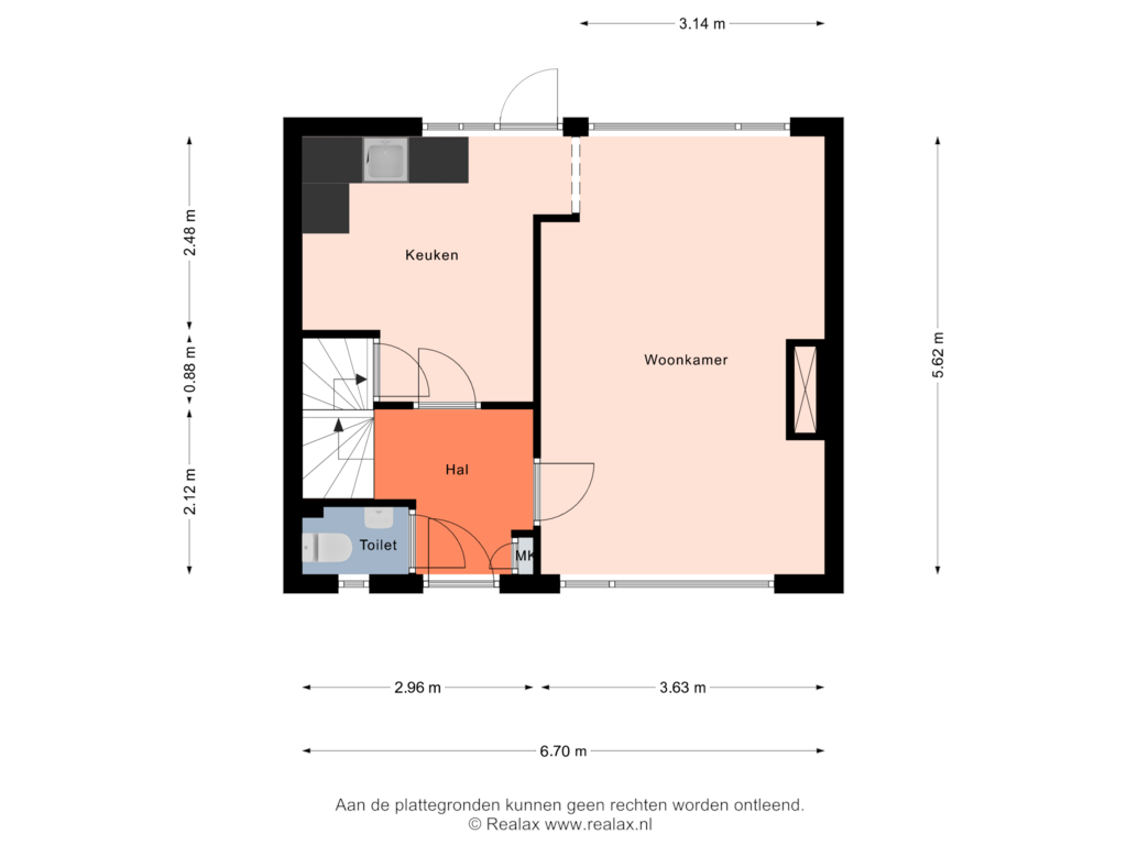 Bekijk plattegrond van Begane grond van Moeshof 41