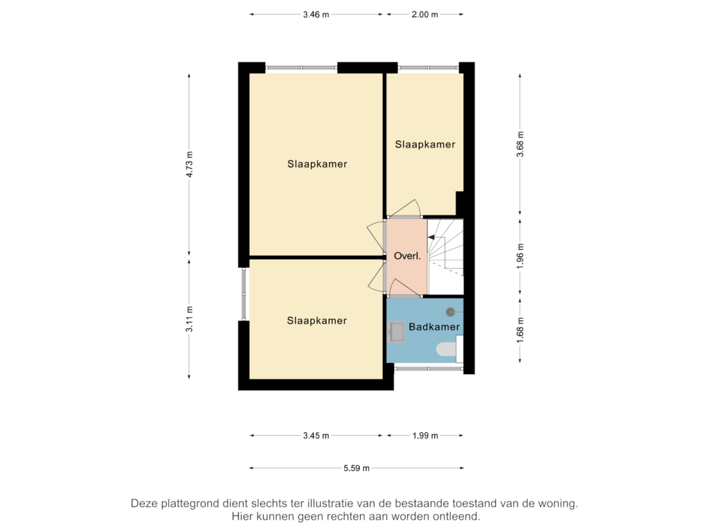 Bekijk plattegrond van Verdieping van Houbiersstraat 4