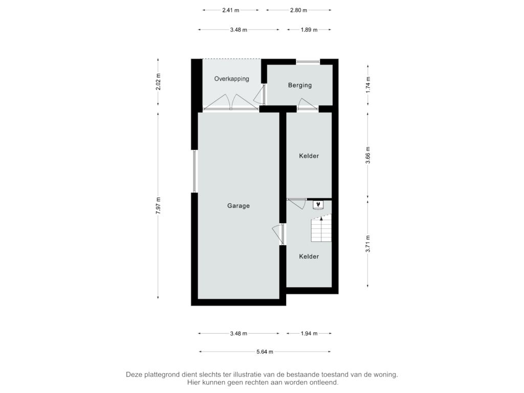 Bekijk plattegrond van Kelder van Houbiersstraat 4