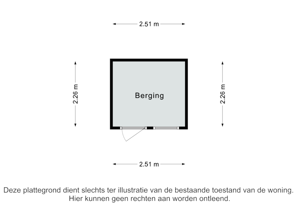 Bekijk plattegrond van Berging van Houbiersstraat 4