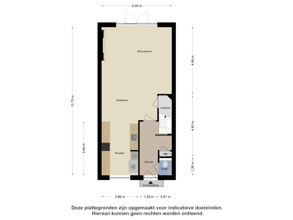 View floorplan of Begane Grond of Burgemeester van Dijkesingel 108