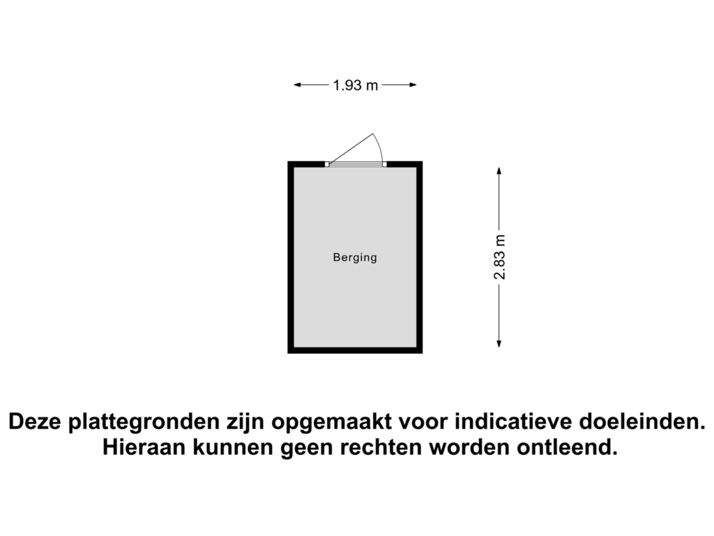 View floorplan of Berging of Burgemeester van Dijkesingel 108