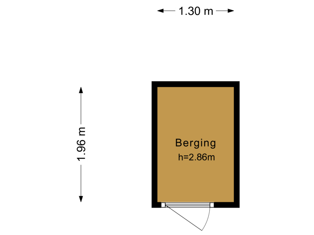 Bekijk plattegrond van Berging van Baarsjesweg 133-H